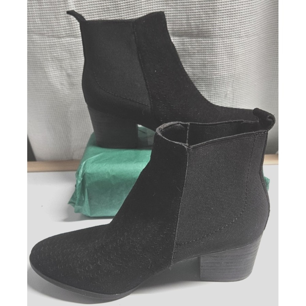 BARETRAPS NEIMA woman Sz 6.5M suede ankle boots block heels pull on‎